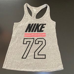 Nike Womens Athletic Tank Top (Gray and Neon Pink)